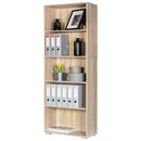 Libreria 5 Ripiani 60x30x189 cm in Legno MDF Naturale-1