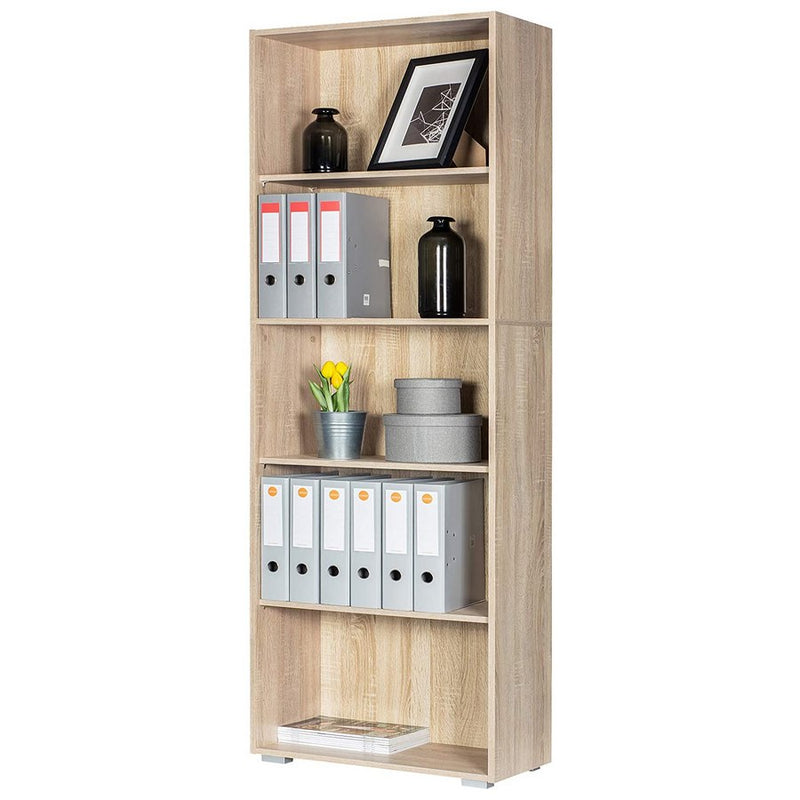 Libreria 5 Ripiani 60x30x189 cm in Legno MDF Naturale-1