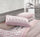 Set aus Baumwolllaken oben und unten und Cober Fioretto Pink Kissenbezügen in verschiedenen Größen