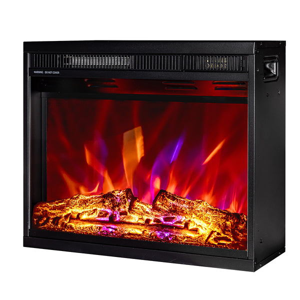 online Camino Elettrico da Incasso 47x58,4x18 cm Effetto Fiamma 1500W Lorance Nero