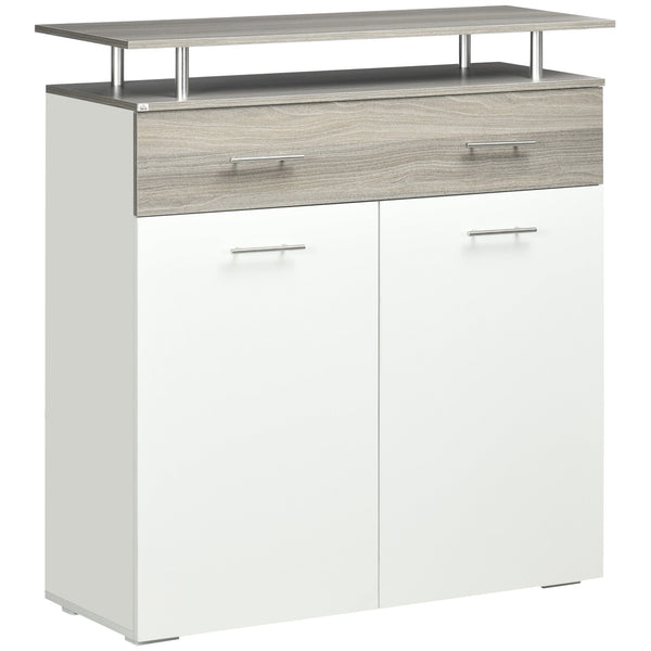 acquista Schrank 1 Schublade 2 Türen mit erhöhtem Regal 104 x 38,5 x 111,5 cm in weißer Spanplatte