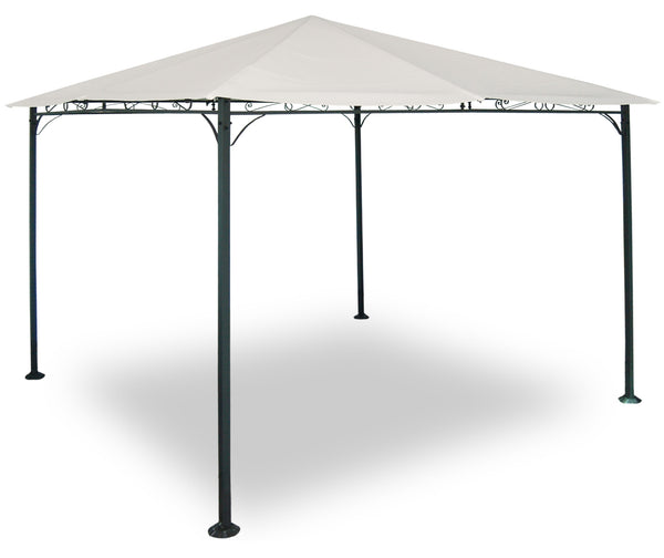 sconto Gazebo da Giardino 3x3m in Metallo Morel Decò Ecrù