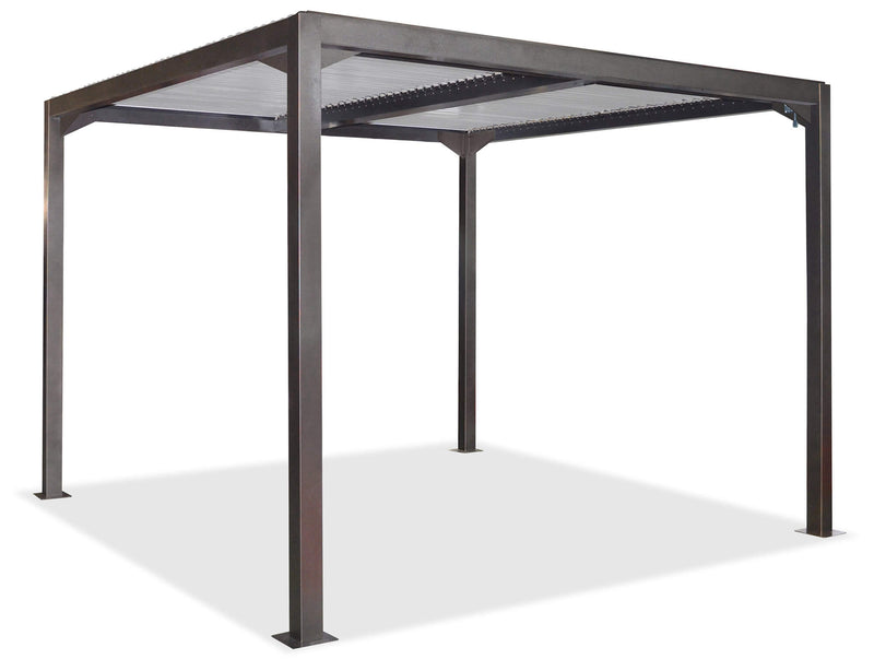 Pergola da Giardino 3x3m in Alluminio Antracite-1