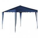 Gazebo Pieghevole 3x3 m in Acciaio Blu-1