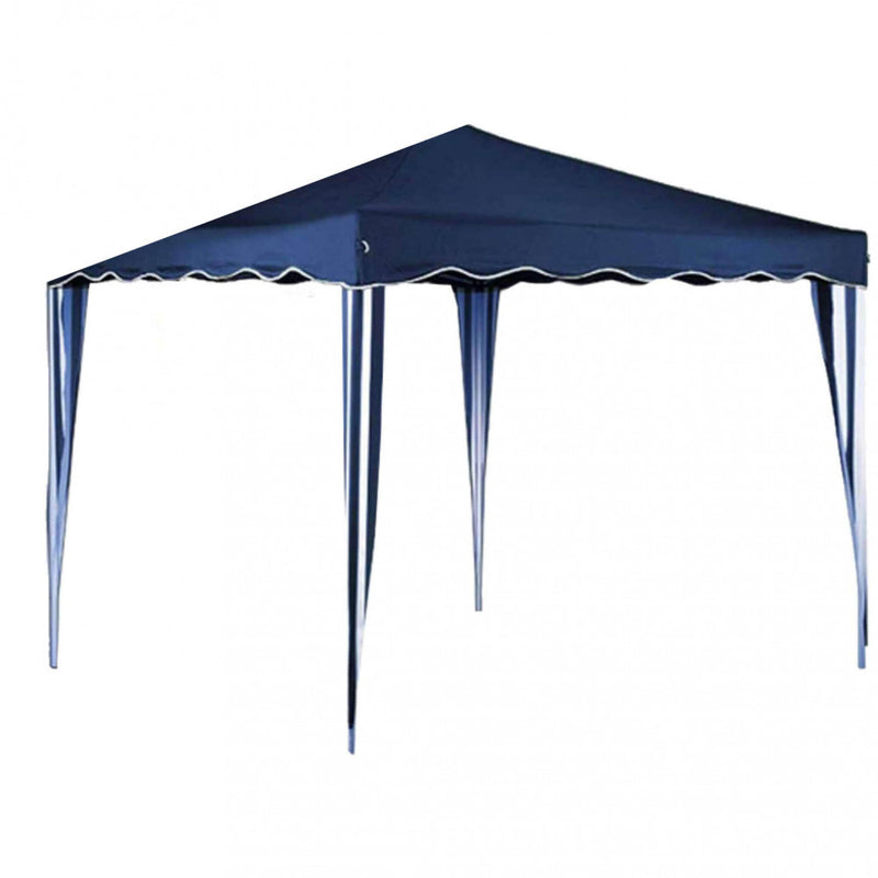 Gazebo Pieghevole 3x3 m in Acciaio Blu-1