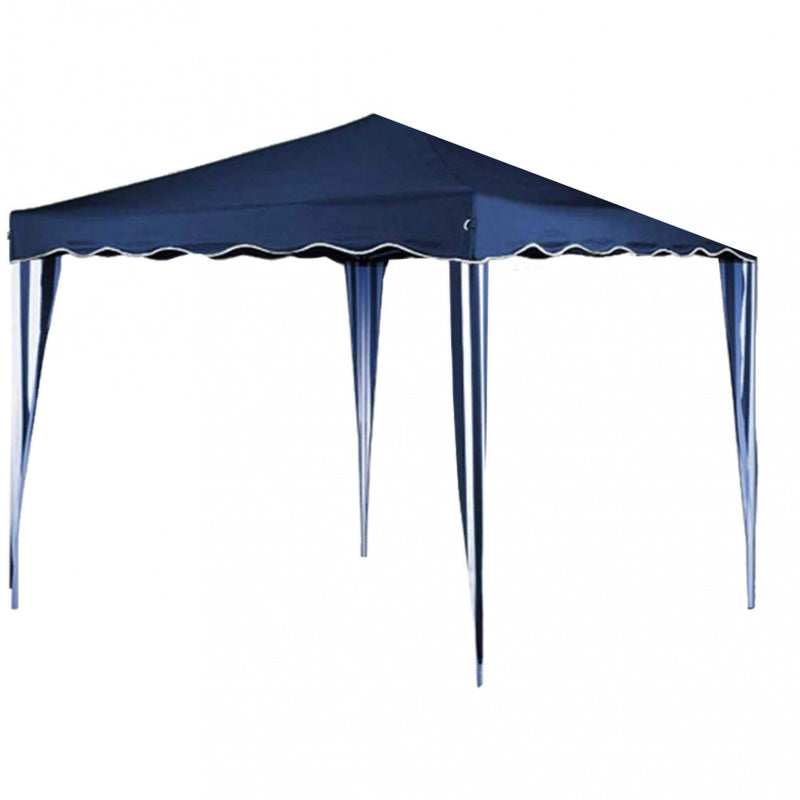 Gazebo Pieghevole 3x3 m in Acciaio Blu-2