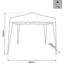 Gazebo Pieghevole 3x3 m in Acciaio Blu-3