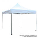 Gazebo Pieghevole Professional 3x3 m in Alluminio Bianco-2