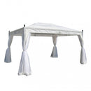 Gazebo Siwa 3x3x2,60 h m in Acciaio Bianco-1