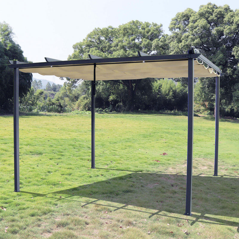 Gazebo Lepanto 3x3 m in Acciaio Antracite-2