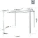 Gazebo Lepanto 3x3 m in Acciaio Antracite-3