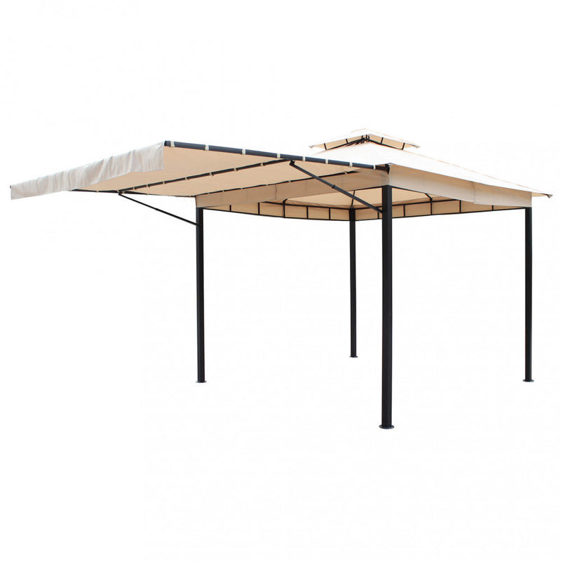 Gazebo Antigua 3,3x3,3 m in Acciaio Antracite-1