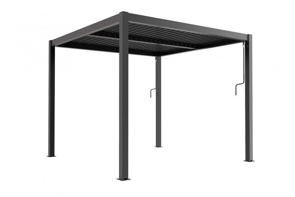 Bioklimatische Pergola 4x4 m aus dunkelgrauem Aluminium prezzo