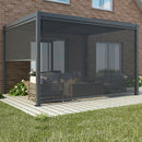 Laterale per Pergola Bioclimatica 4x4 4x4 m in Textilene Grigio-2