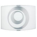 Applique 1xE27 Finali Cromo Vetro Lastra Bianco Decorato Bianco E-Energy Galatea-1