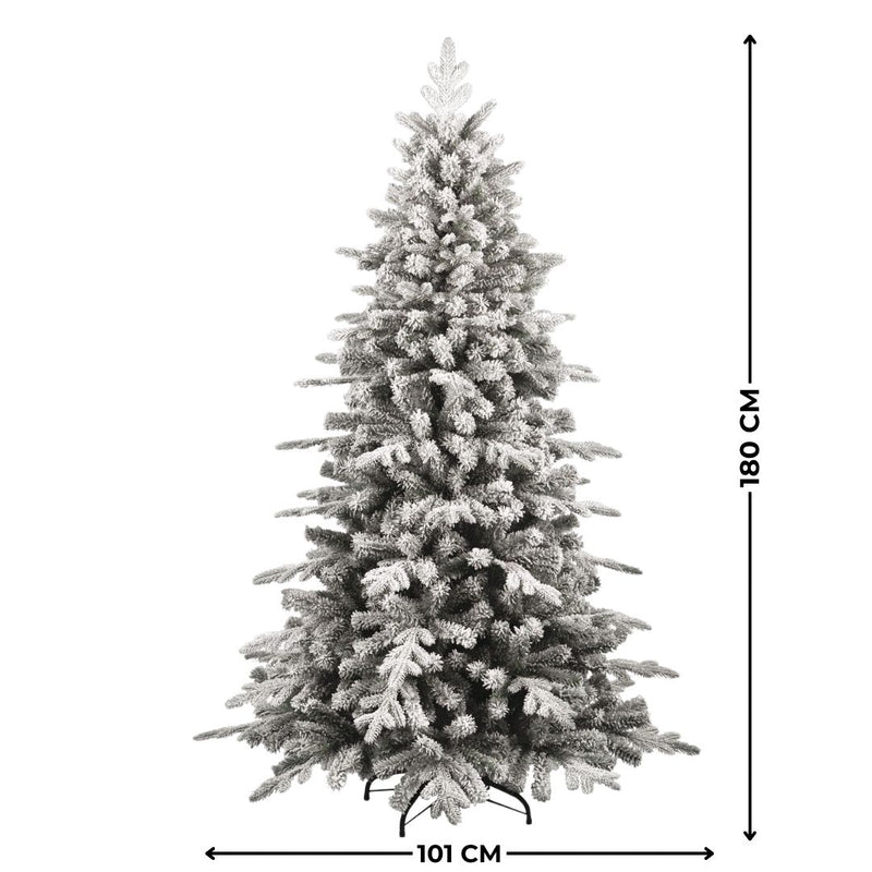 Albero di Natale Artificiale Innevato 240 cm 1260 Rami Verde-2