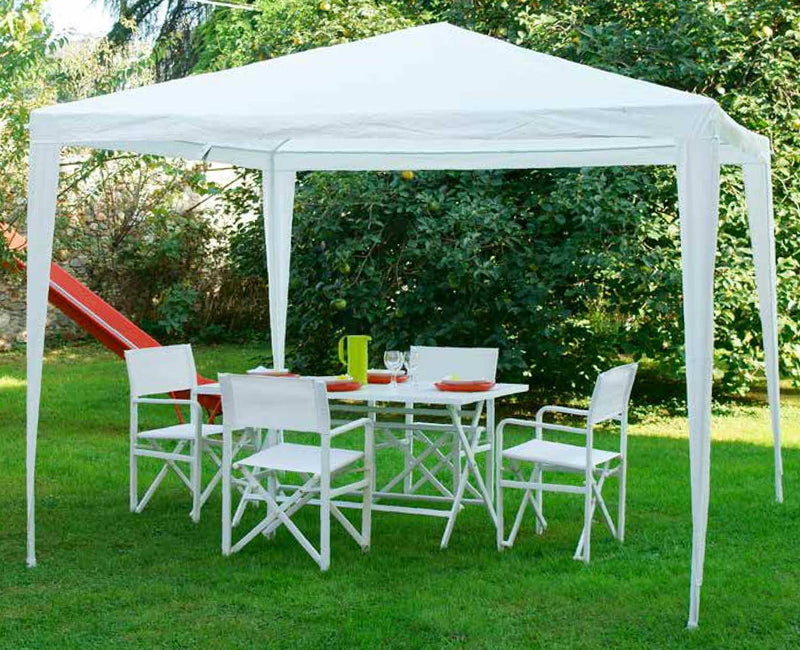 Gazebo da Giardino in Ferro 3x3m Vorghini Promo Bianco-1