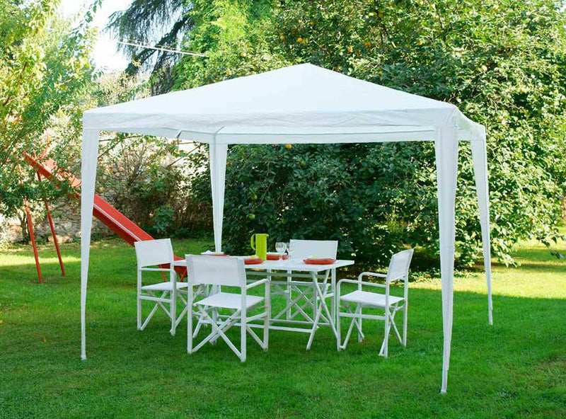 Gazebo da Giardino in Ferro 3x3m Vorghini Promo Bianco-2