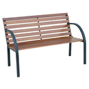 Panca da Giardino in Legno e Metallo 122x67x72cm Vorghini Piccadilly-1