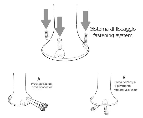 Fontana da Esterno con Rubinetto e Cestello Arkema H2O Bianco-5