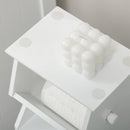 Mobiletto Bagno 19x15x56 cm con Porta Carta Igienica in MDF Bianco-9