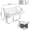 Panca Ghisa Ginevra 126x53x73 h cm in Legno Antracite-4