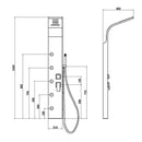 Colonna Doccia Multifunzione Idromassaggio Doccetta Acciaio Spazzolato-2