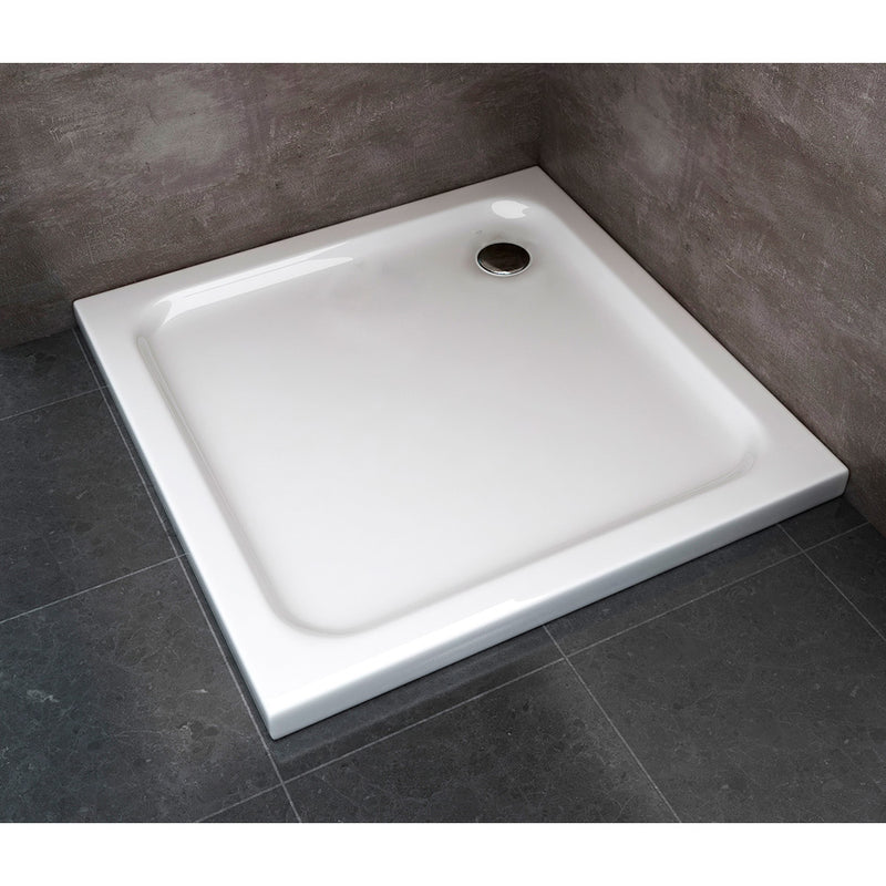 Piatto Doccia Quadrato H5cm in ABS Rinforzato Bianco Varie Misure-1