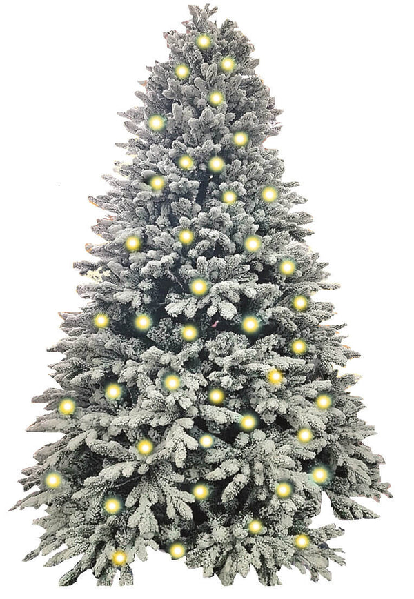 sconto Künstlicher schneebedeckter Weihnachtsbaum mit warmweißer LED-Abetone in verschiedenen Größen