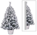 Albero di Natale Artificiale Innevato da Parete Basket Sweden White Varie Misure-1