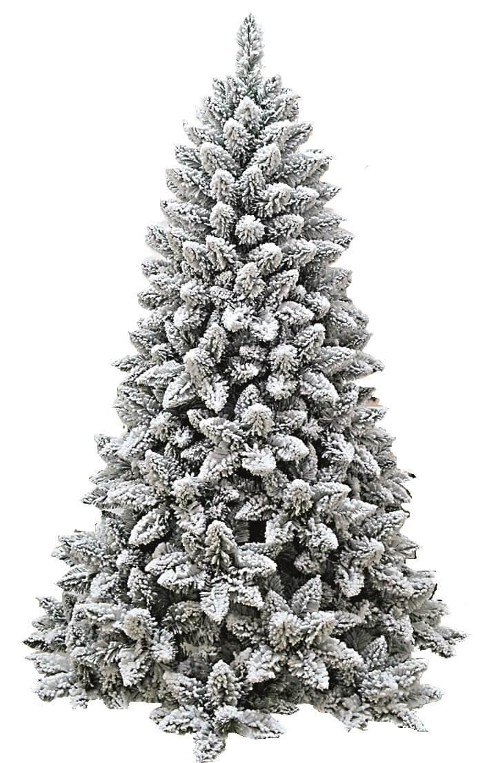 Albero di Natale Artificiale Innevato Monterey Floccato Varie Misure-1