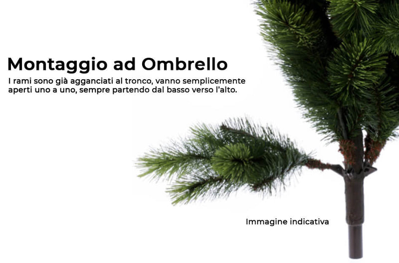 Albero di Natale Artificiale Innevato con Led Bianco Freddo Elbert Varie Misure-3