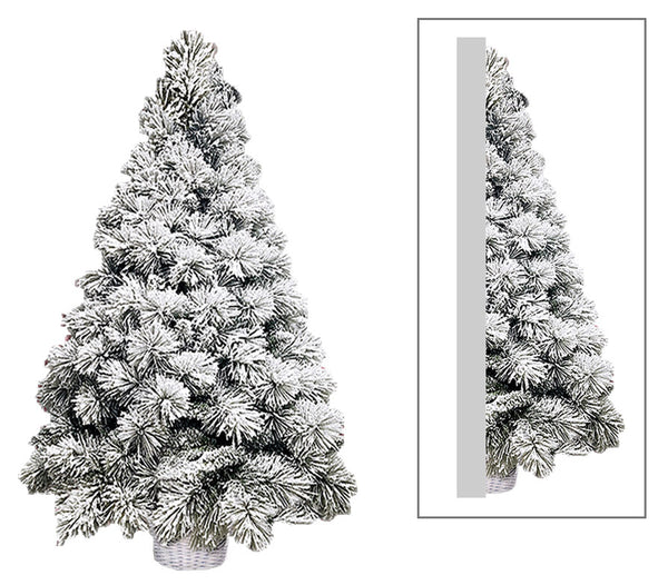 Korb, weißer künstlicher Weihnachtsbaum, schneebedeckte Wand, verschiedene Größen sconto