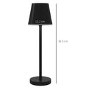 Lampada da Tavolo Portatile Ø11,2x36,5 cm in Acrilico e Metallo Nero-3