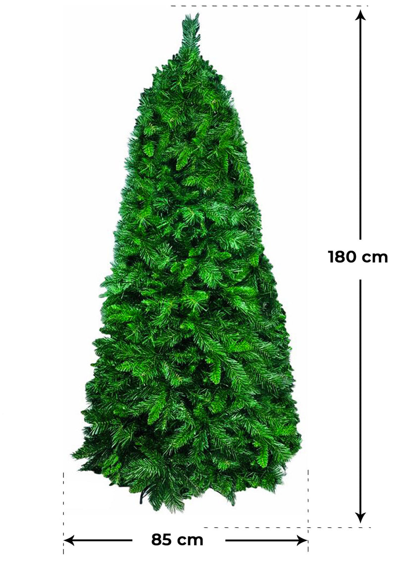 Albero di Natale Artificiale Pino Sweden Slim Verde Varie Misure-3