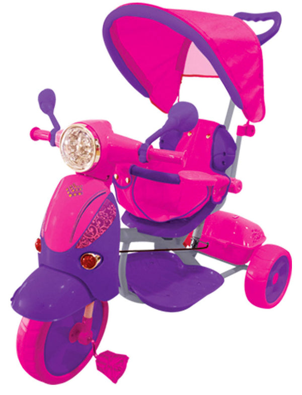 online Kidfun Classic Fuchsia und Purple Push Dreirad mit umkehrbarem Kindersitz