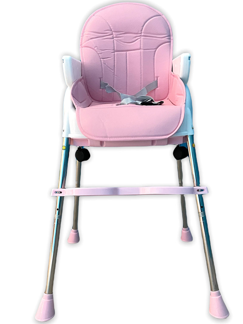 Seggiolone per Bambini 4 in 1 Pappa e Gioco Rosa-2