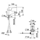 Rubinetto Miscelatore Monocomando Bidet Bonussi Brazos Cromato-2