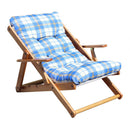 Cuscino per Poltrona Relax 56x16x110h cm in Cotone Blu-2