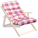 Cuscino per Poltrona Relax 56x16x110h cm in Cotone Rosso-1