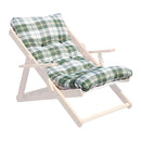 Cuscino per Poltrona Relax 56x16x110h cm in Cotone Verde-1