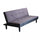 Alvin Schlafsofa 180 x 86 x 78 cm in anthrazitfarbenem Stoff