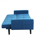 Divano Letto Anson 194x83x74 cm in Tessuto Blu melange-6