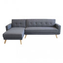 Divano Letto Arthur 176x84x84 cm in Tessuto Grigio scuro-4