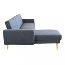 Divano Letto Arthur 176x84x84 cm in Tessuto Grigio scuro-5