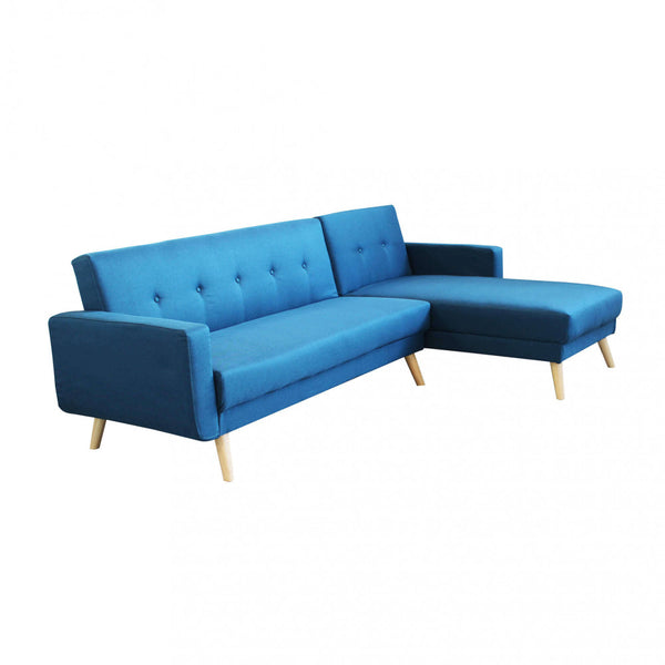 prezzo Arthur Schlafsofa 176 x 84 x 84 cm in blauem Melange-Stoff