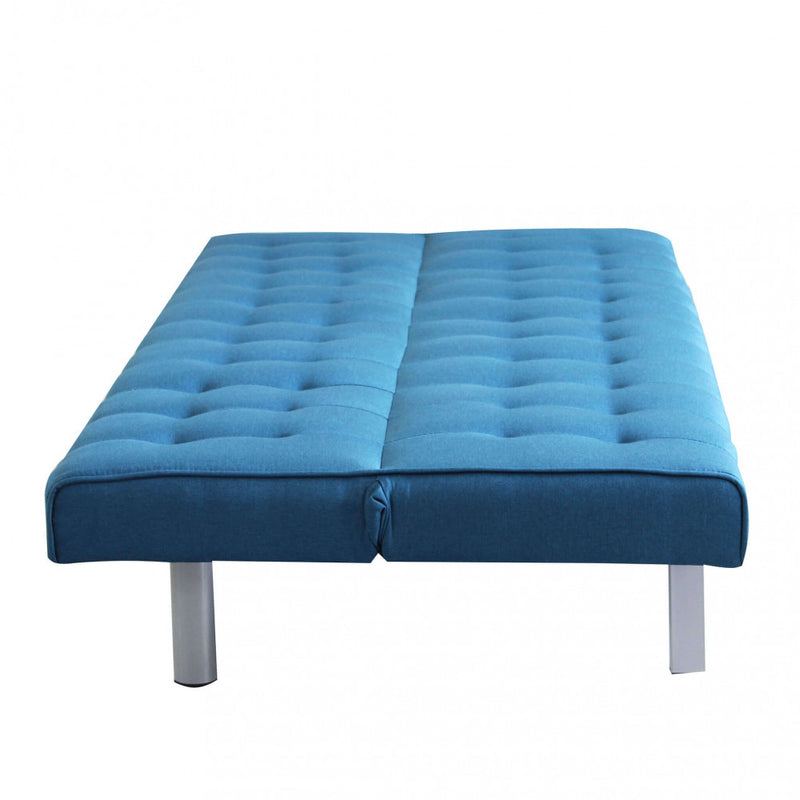 Divano Letto Barry 178x80x71 cm in Tessuto Blu melange-6