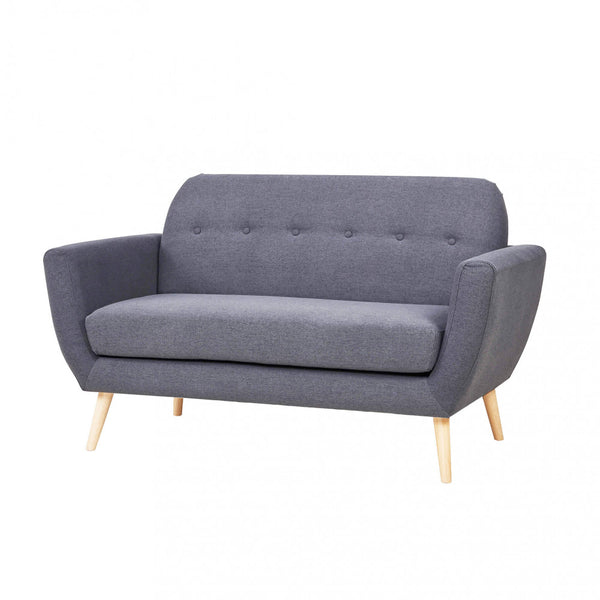 Burton 2-Sitzer-Sofa 147 x 79 x 86 h cm in dunkelgrauem Stoff prezzo