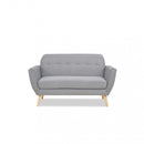 Divano 2 Posti Burton 147x79x86 h cm in Tessuto Grigio chiaro-4