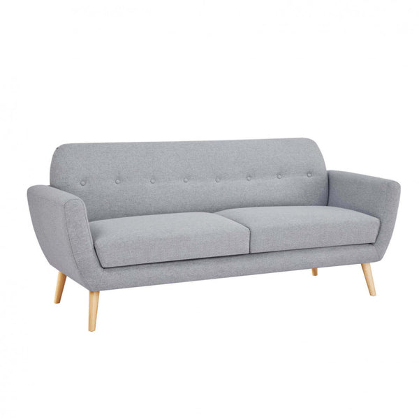 acquista Burton 3-Sitzer-Sofa 193 x 79 x 86 h cm in hellgrauem Stoff